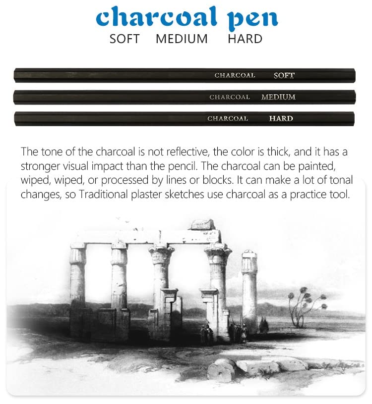 Image of Corslet 36 Pc Drawing Pencils Shading Pencils Set Drawing Kit Sketching Kit Sketch Pencil Set for Artists Charcoal Pencils for Artists Pencils for Artist Kit Graphite Pencil Set A5 Sketchbook 50 Sheet