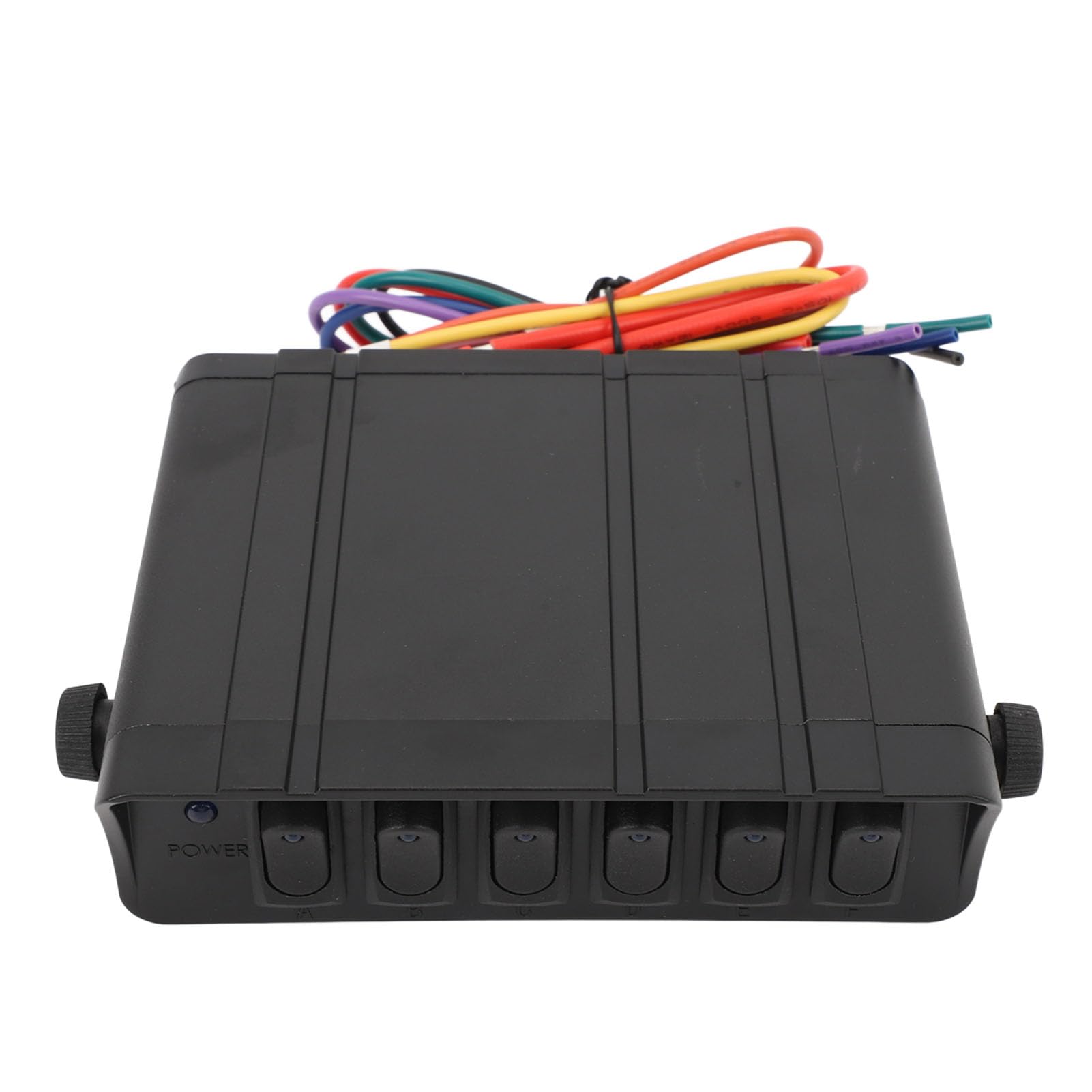 6-biegowa skrzynka z przełącznikami kołyskowymi DC12V do 24V 40Amp SPST Panel przełącznika dwupozycyjnego Box dla samochodów samochodowych Pojazd Łódź RV SUV (Niebieski)