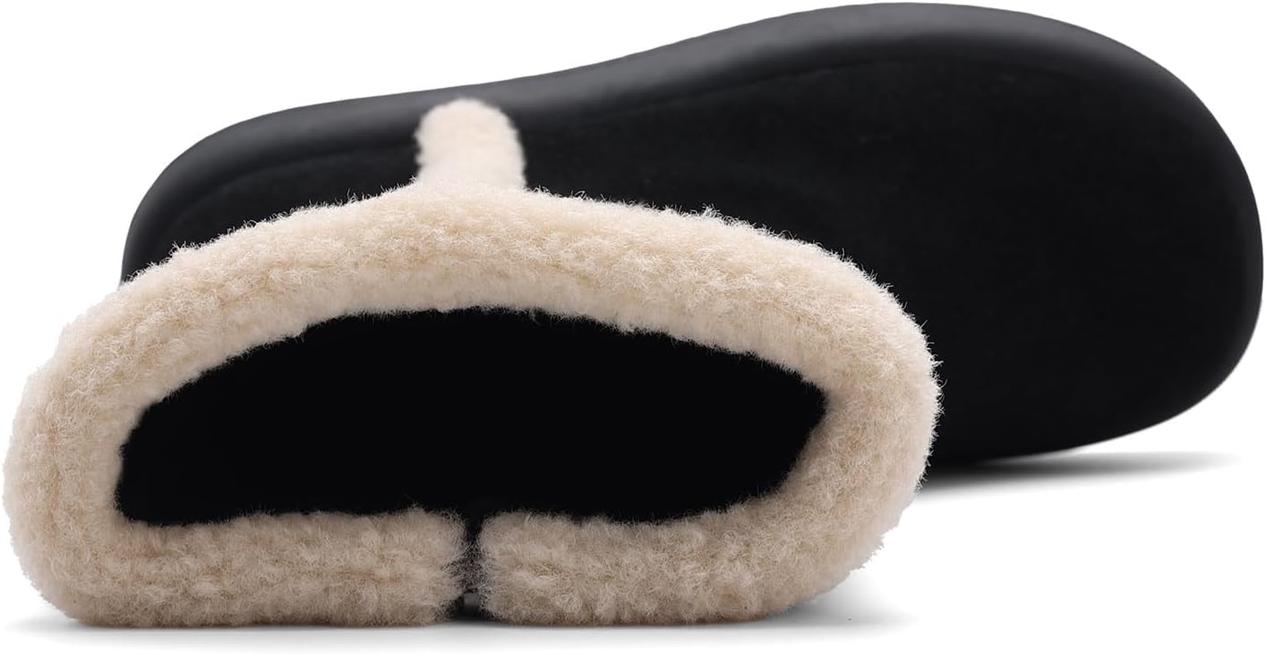 Women's Mid-Calf Winter Boot,100% Soft Waterproof Cow Suede Leather,Soft Fur lining with Comfortable Insole Womens Snow Boots,Medial Side Zipper for Easy Slip-On,Lightweight Winter Womens Shoes