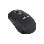 Amazon Basics Wireless Computer Mouse with Nano Receiver, Black