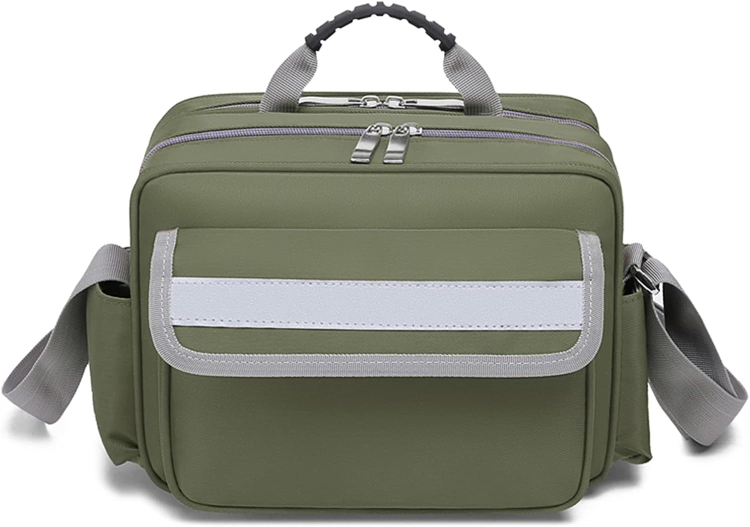 First Aid Kit Bag - First Responder Bag with Handle and Shoulder Strap for Home Care, Hospice Visit, Travel, or Emergency Event Empty