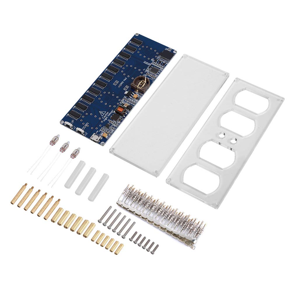 Zestaw zegara cyfrowego DIY 12 cyfrowych rurek PCBA z listwą świetlną na biurko w domu Łatwa instalacja Komponenty elektroniczne