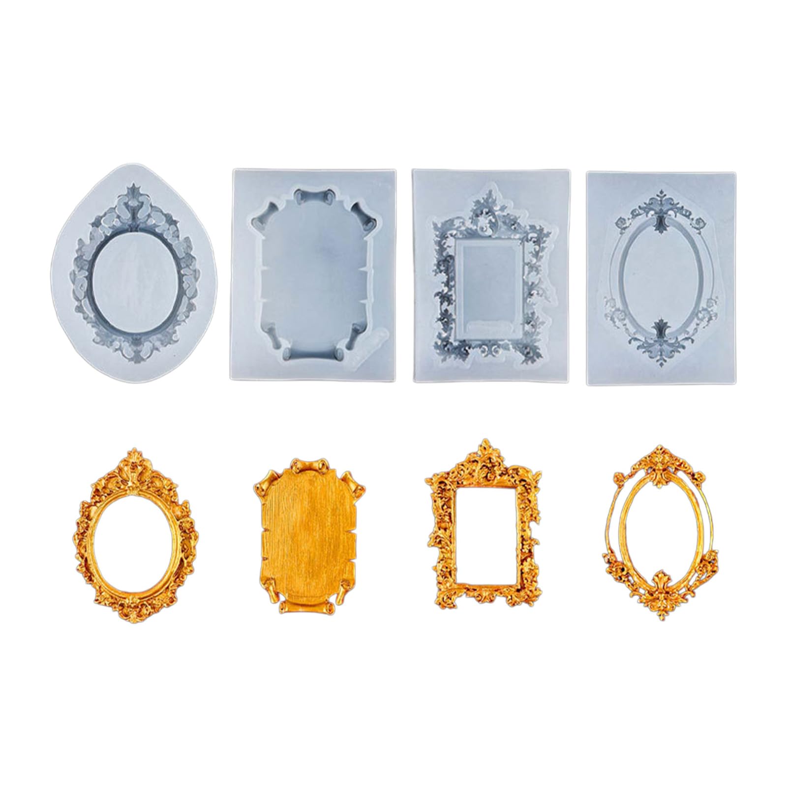 APGLSXY Artistic Silicone Baking Molds 4Pcs Set with Detailed Embossing Pattern Baking Equipment for Creative Cake Decorating Silicone Molds