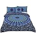 Sleepwish 4 Pcs Mandala Bedding Bohemian Moonlight Bedding Set Boho King Size Duvet Cover Hippie Bedding Indian Duvet Cover