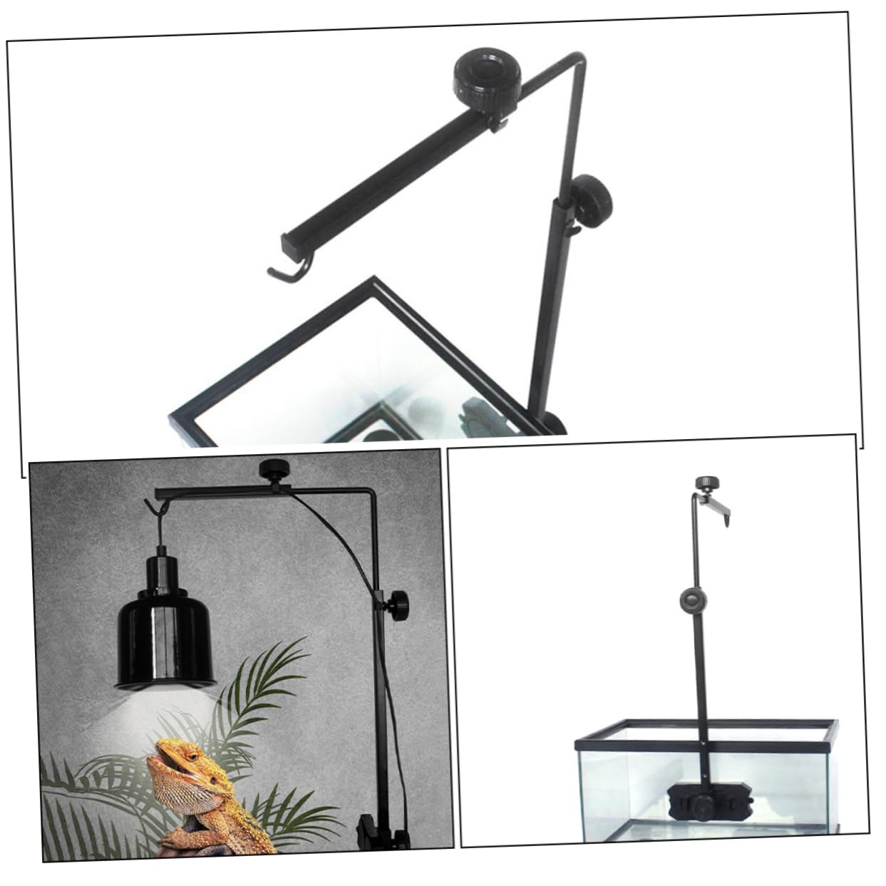 UPKOCH Supporto per Lampada Riscaldante Rettili e Tartarughe Staffa Robusta per Acquari e Vasche da per da e Habitat Basking