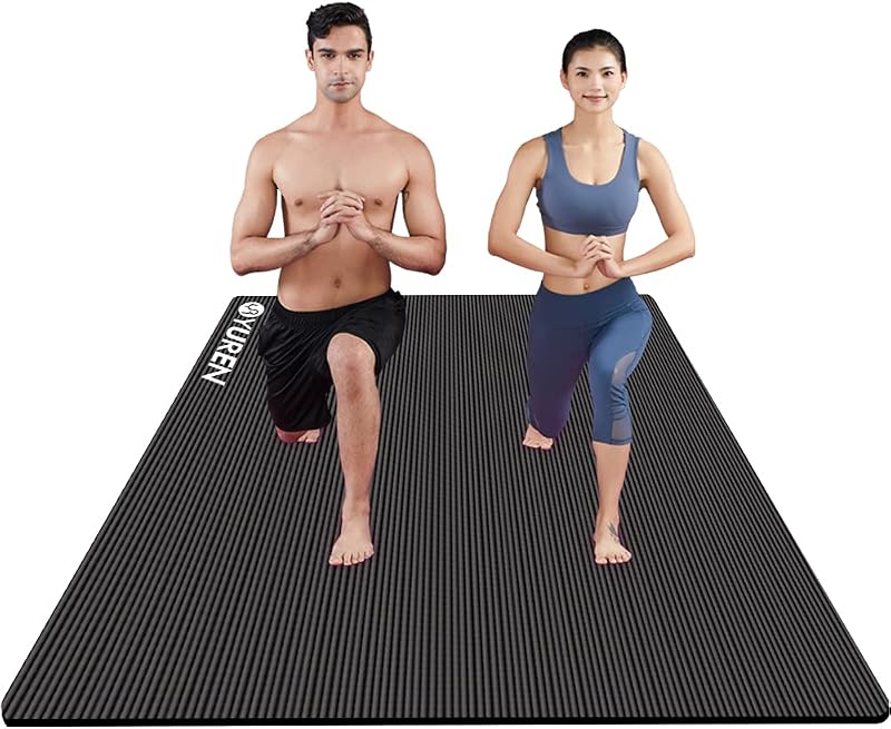 YUREN Extra széles jógaszőnyeg 200x130cm 10-15mm vastag NBR fitness mat