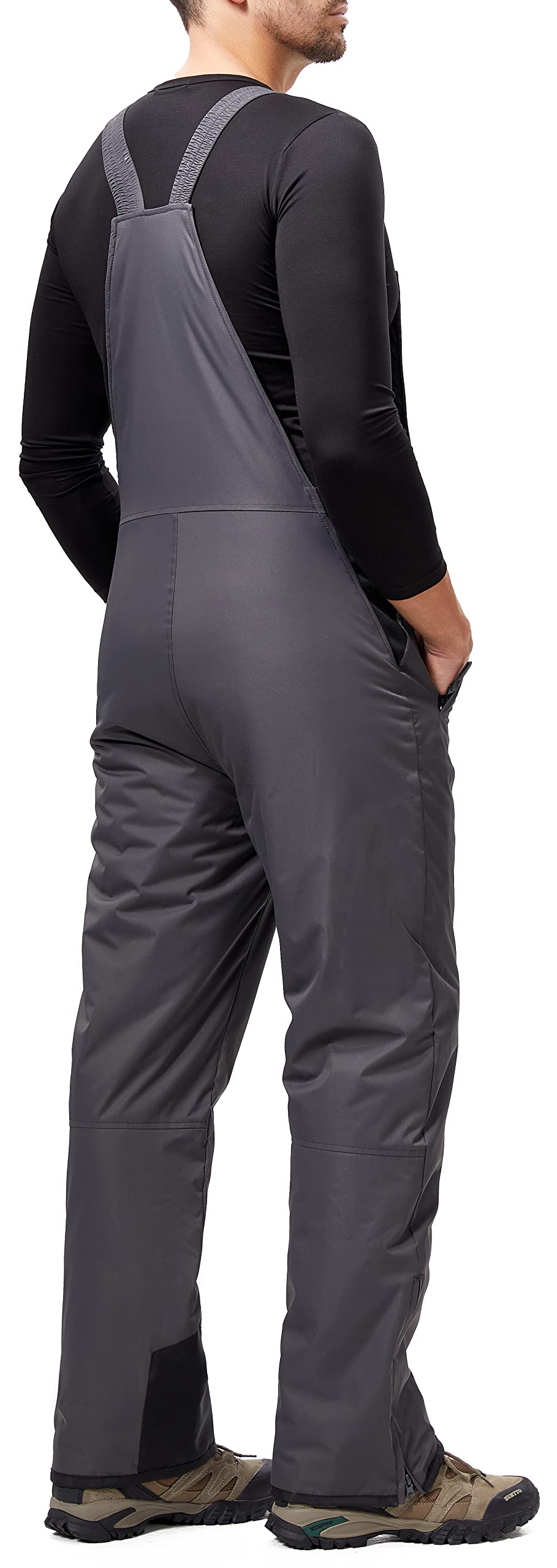 DAFENP Pantaloni Sci Uomo Inverno Salopette Neve Impermeabile Pantaloni Snowboard Isolata Antivento Caldo Pantaloni Softshell con Tracolla Regolabile e Tasche Multiple