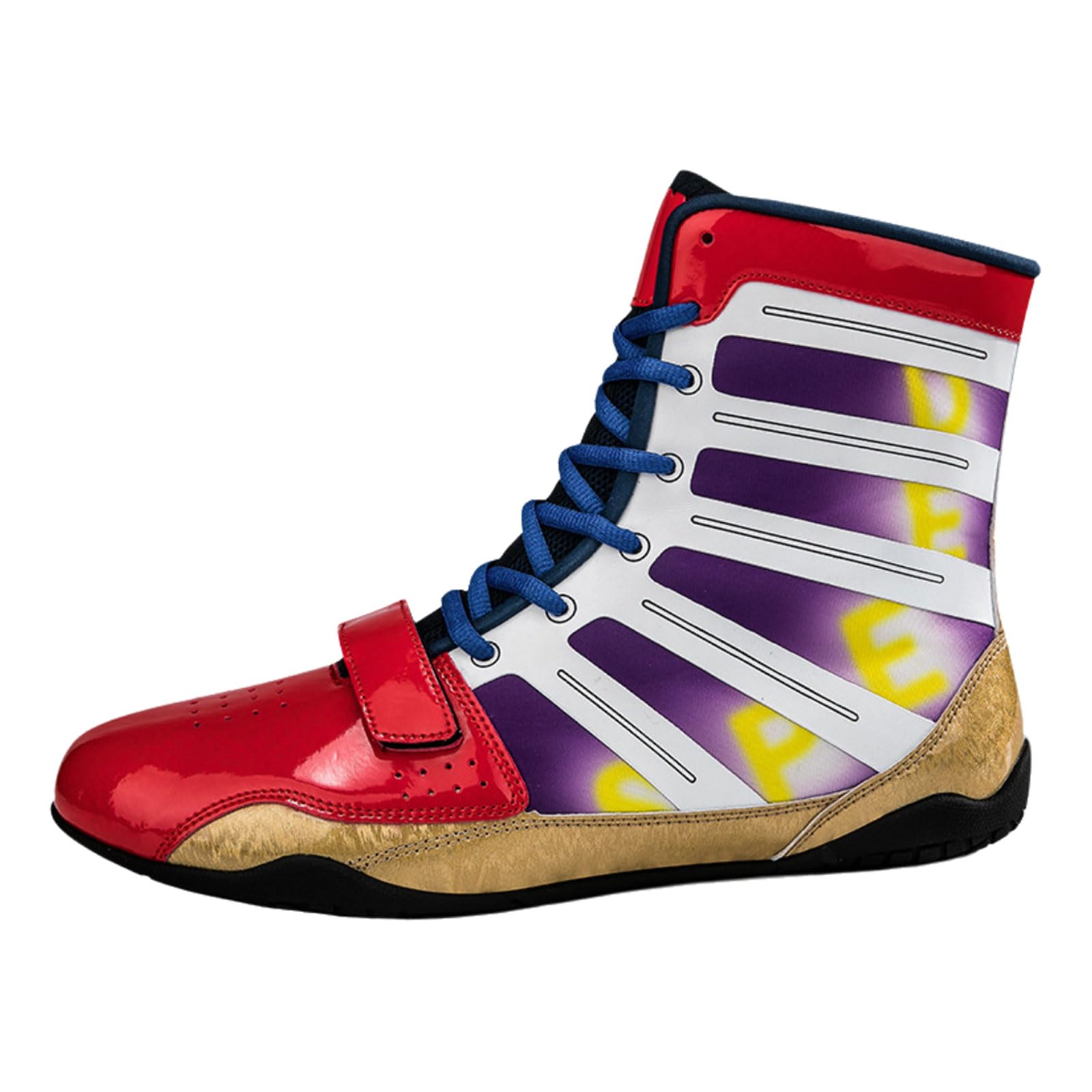Zapatos De Boxeo De CañA Alta,Botas De Lucha,Zapatos De Lucha,Wrestling Botas,Calzado De Boxeo,Zapato Luchador,Antideslizante,Resistente Al Desgaste,para Combate,Wrestling,Fitness