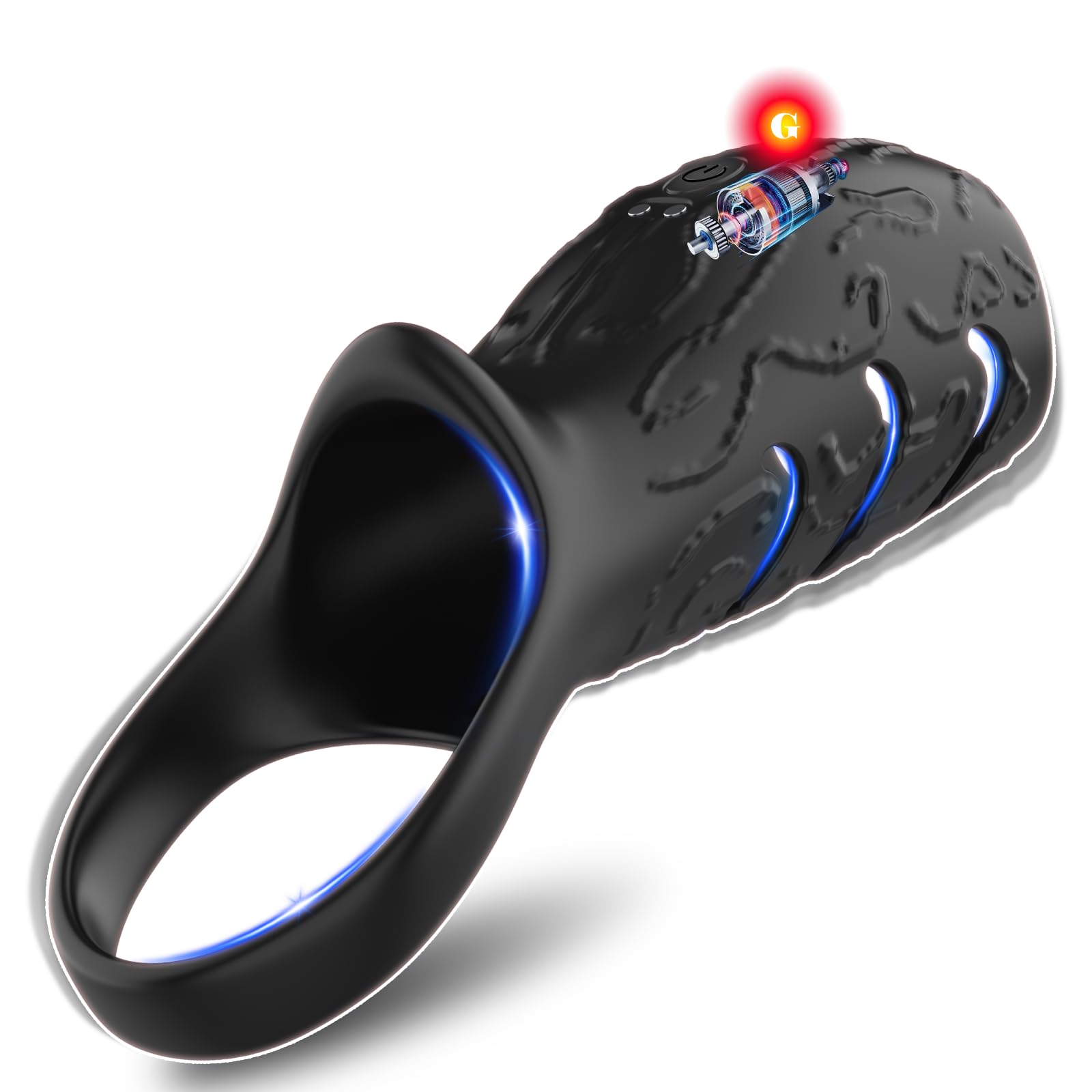 Vibrating Cock Penis Ring with Testicles Balls Ring Cock Penis Armor to Increase Girth Prostate Massager for Gay
