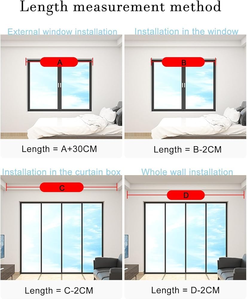 Aluminiowy karnisz sufitowy do zasłon zewnętrznych, łatwy w instalacji, okno i ścianka działowa, 50 cm, rozmiar francuski, kolor - do wszechstronnego zastosowania