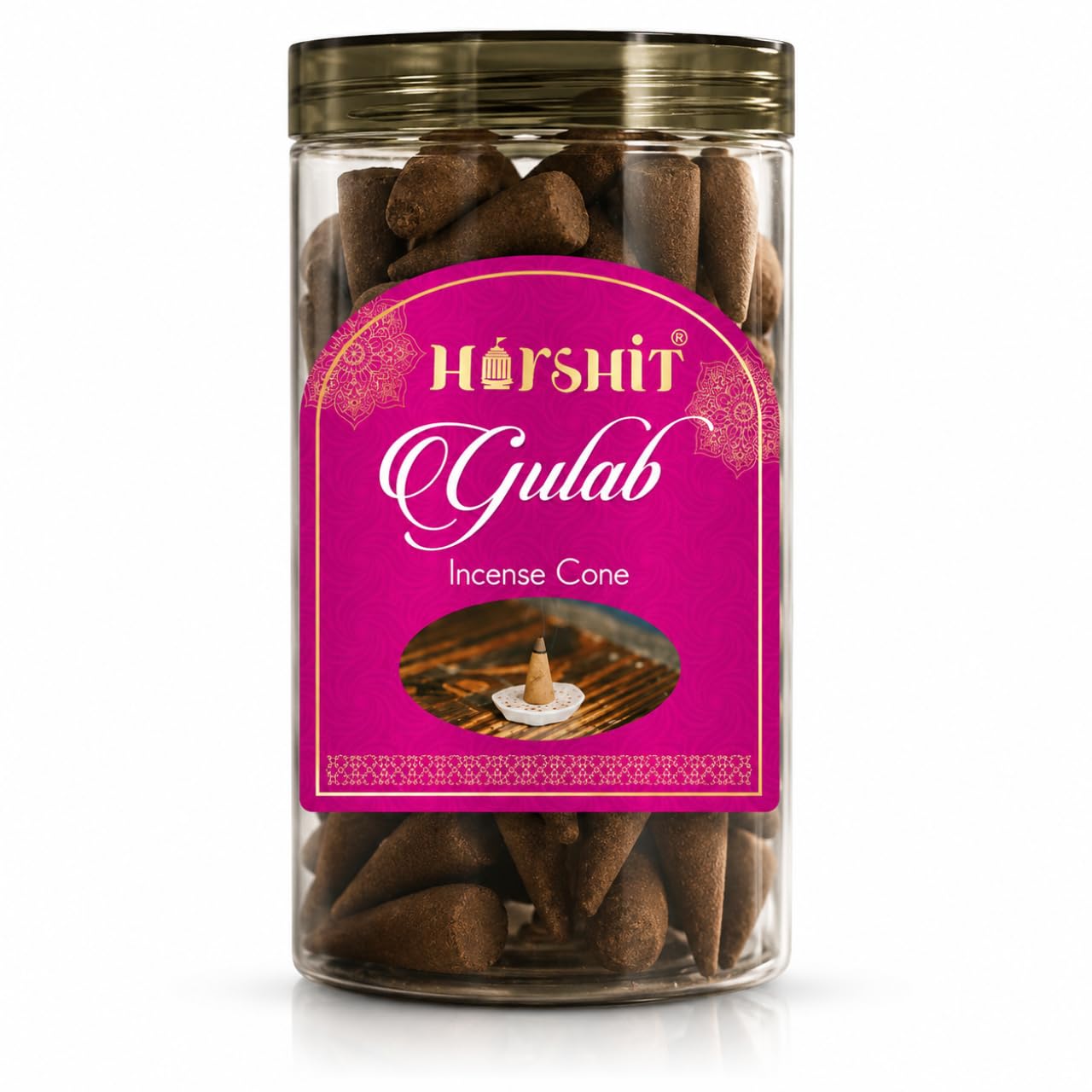 Gulab Incense Cones | Long Lasting Rose Fragrance Dhoop Cones for Pooja, Meditation & Home Fragrance | Premium Slow Burning Incense Cones | Home & Temple Use-image-25