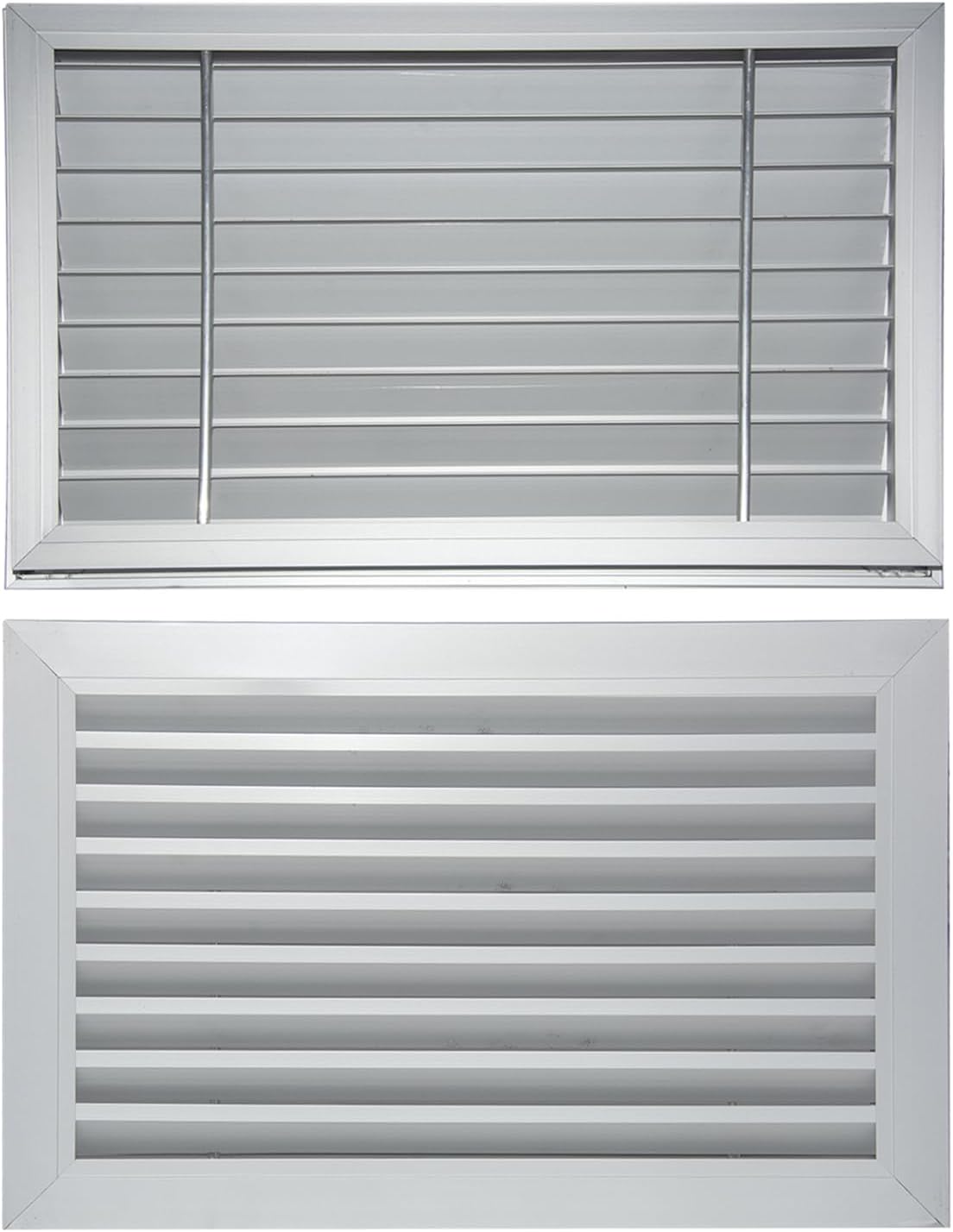 Nisorpa Door Air Louver Vent Grille 20 x 12 Inch Two Sided Overflow Ventilation Grill Cover Aluminum Wall Door Air Vent for Exterior Interior Doors Bathroom Side Wall