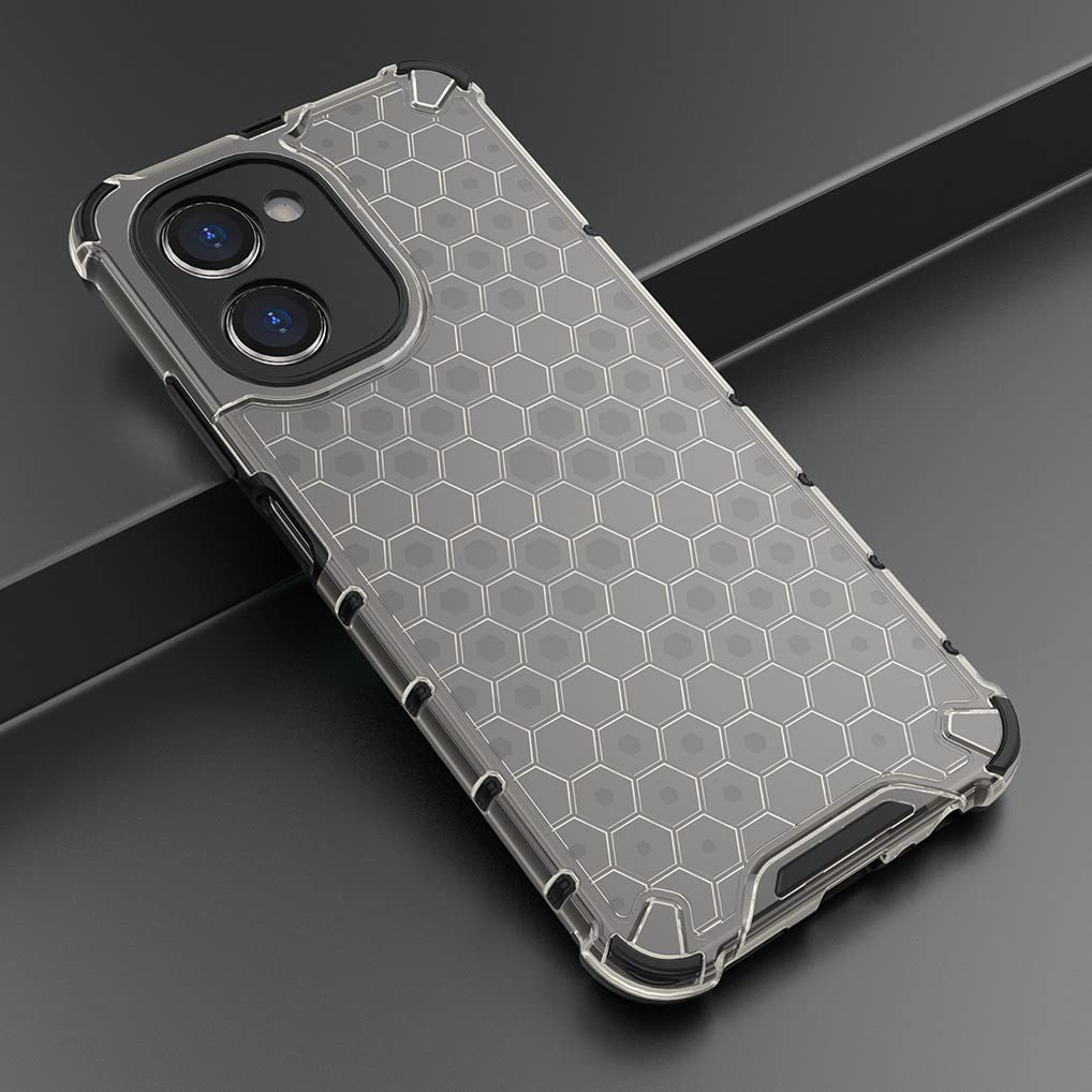 HAOYE Cover 360° Per Realme C30 / C33 / C30S Con Proteggi Schermo - Custodia Doppio Strato TPU E PC Trasparente, Antiurto, Nero