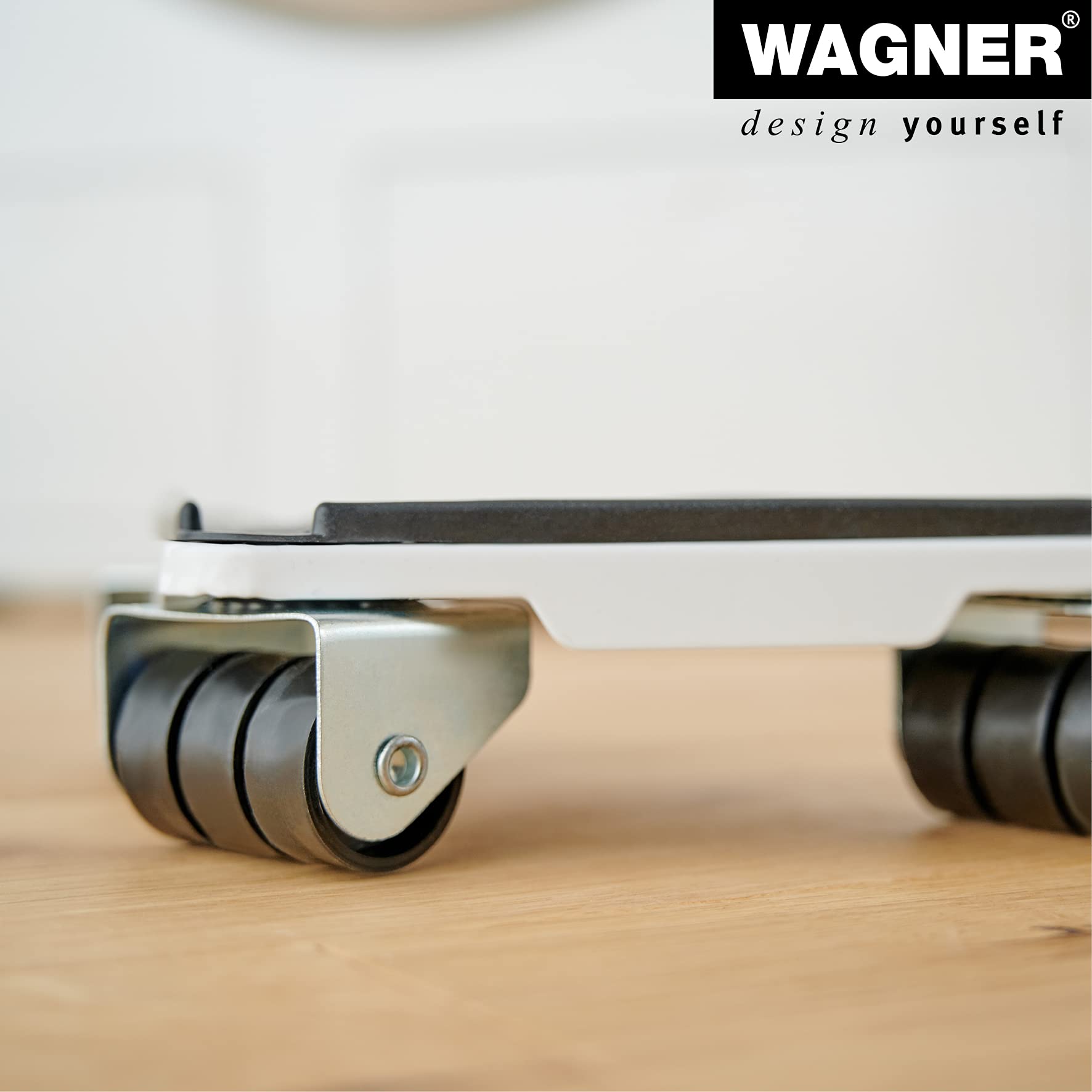 Wagner Lot de 4 Chariots de déménagement MM 1191 I 17 x 17 x 23 x 5 cm - Charge 250 kg - Surface de Chargement antidérapante - pour Les Marchandises volumineuses I très Solide I dirigeable - 20119104
