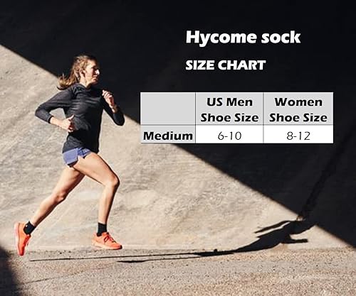 Vista 7 de Hycome 4 pares de calcetines deportivos para correr de pantorrilla, calcetines acolchados transpirables para hombres y mujeres