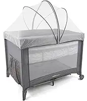 Cosco Kids, Berço Nanny, 0 a 18kg, Cinza Rajado