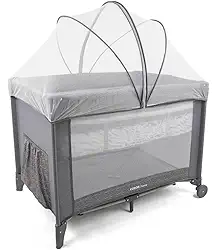 Cosco Kids, Berço Nanny, 0 a 18kg, Cinza Rajado