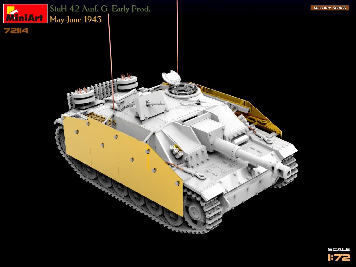 Miniart 1:72 - StuH 42 Ausf. G Early Prod, Unpainted - Image 3