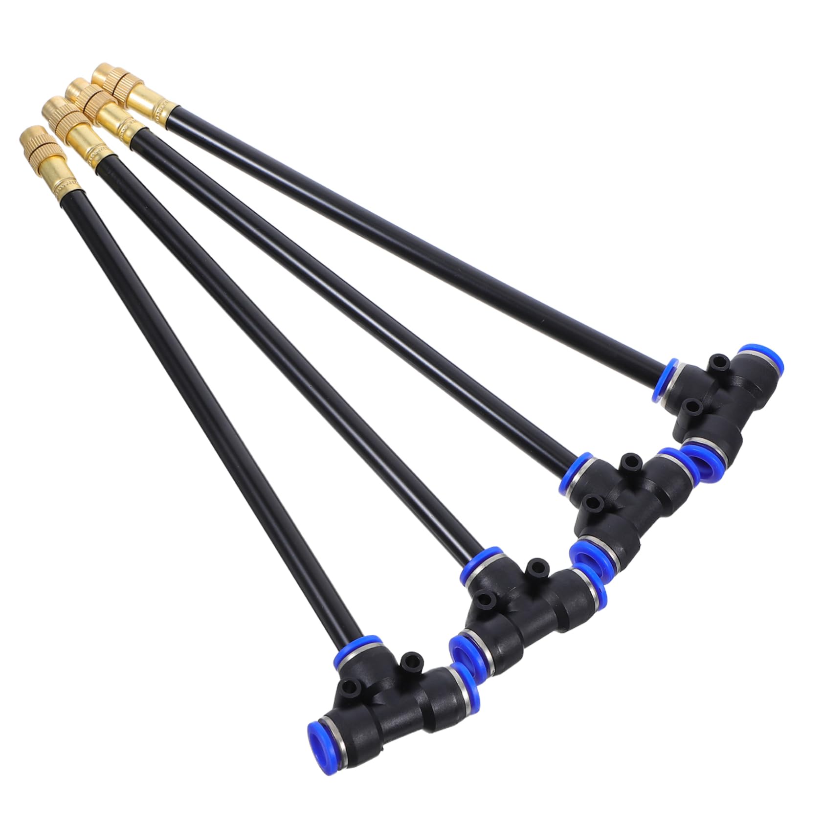 Yardenfun Versatile Misting Nozzles 4pcs Brass Adjustable Nozzles for Efficient Cooling Humidifying Suitable for Garden Patio Greenhouse