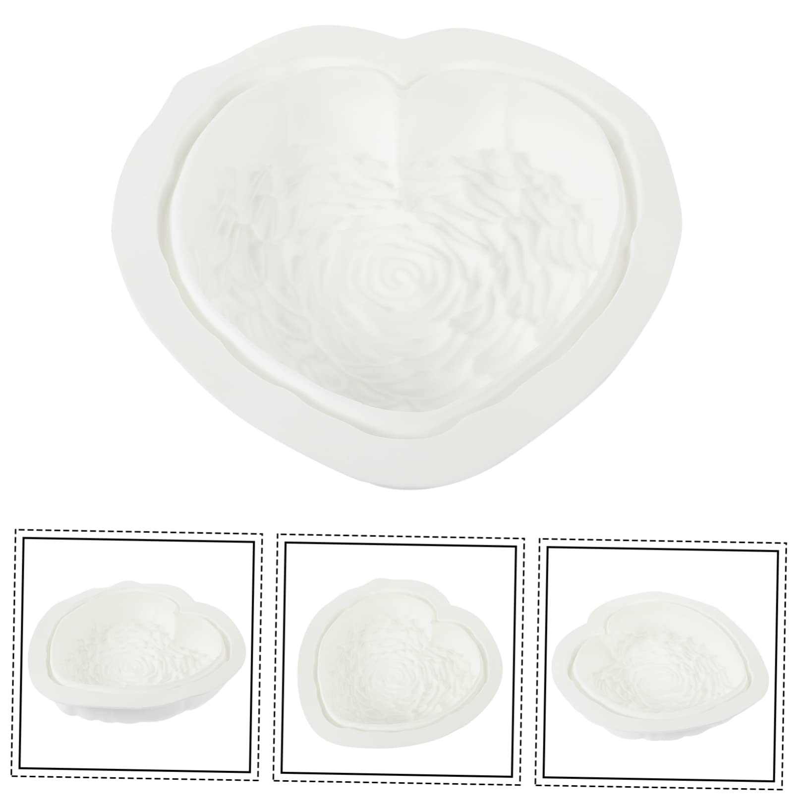 GLEAVI 2 Pezzi Muffa Della Rosa Dell'amore Cuore A Forma Di Muffa Riutilizzabile Stampo Di Cioccolato Stampo in Silicone Di Stampo Per Mousse Bianca Gel Di Silice