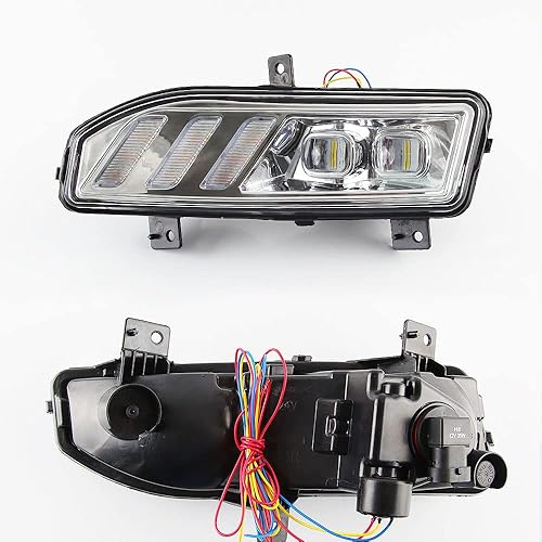 Miniatura 6 de BAKUGO 2 piezas LED diurna luz antiniebla DRL lámpara de señal de giro dinámica para Nissan X-Trail Rogue Kicks Qashqai Sentra 2017-2020