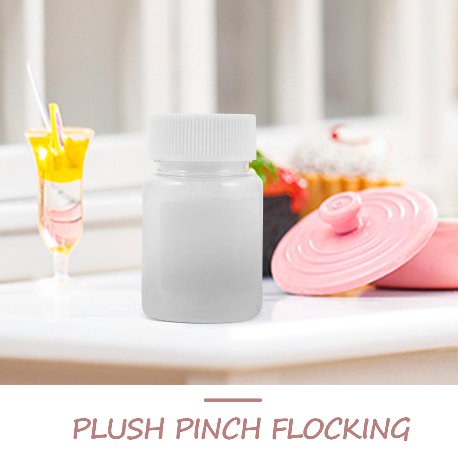 VILLCASE Flocking Fibers Powder, Squeeze Toys Flocking Powder, White Fuzzy Flocking Velvet Powder for Arts and Crafts Nail Art Tips