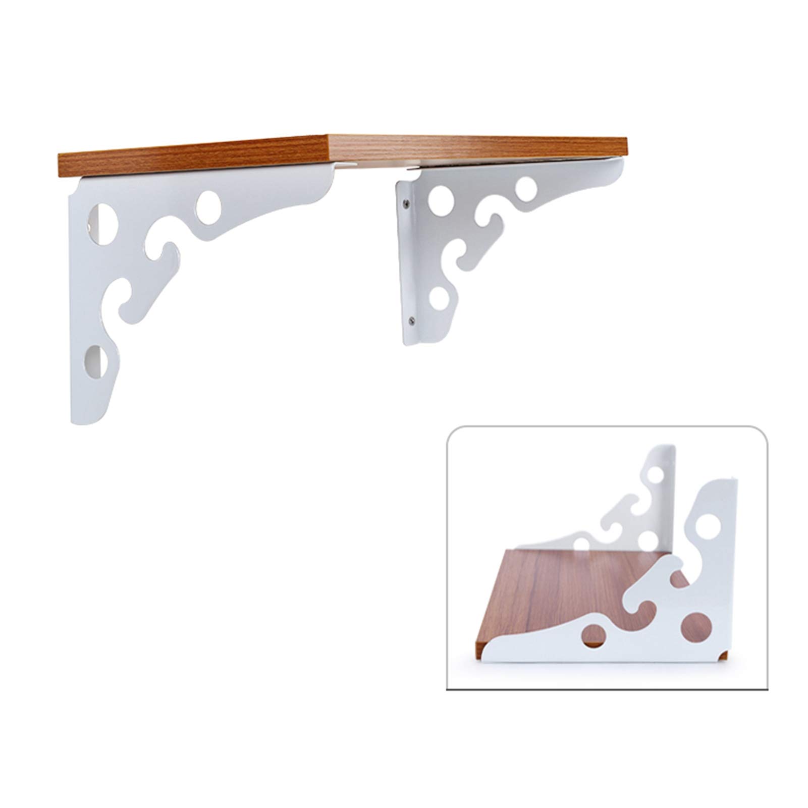 ZDW Staffe Per Scaffalature Per Manutenzione, Supporto Per Scaffali Triangolare Montato A Parete L Staffe A Forma Di Scaffale Ad Angolo Parentesi Angolare Destra, Per Scaffalature Aperte Fai -Da -Te - Foto 10