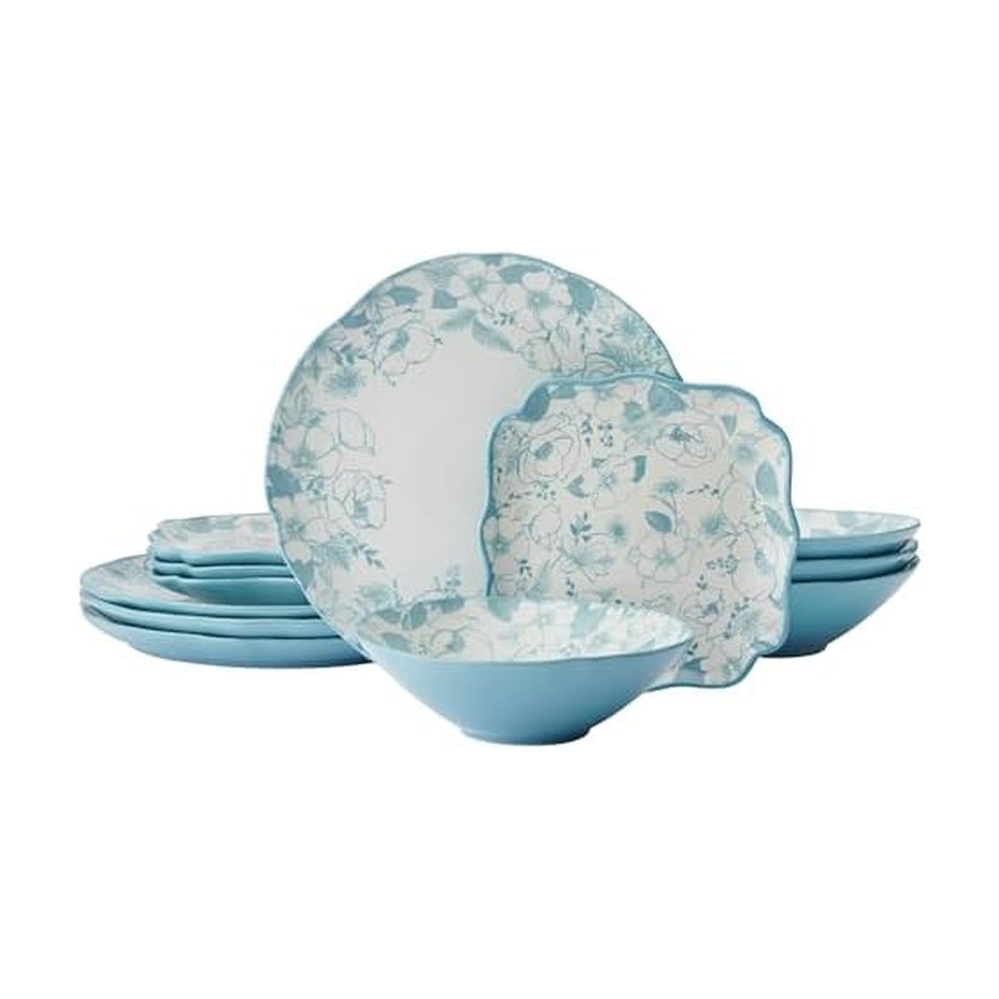 Amazon.com | Pfaltzgraff Garden Blossom Floral 12 Piece