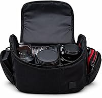 Acuvar Large Padded Crossbody Camera Bag for DSLR & Mirrorless - Lightweight Shoulder Strap Case with Removable Divider