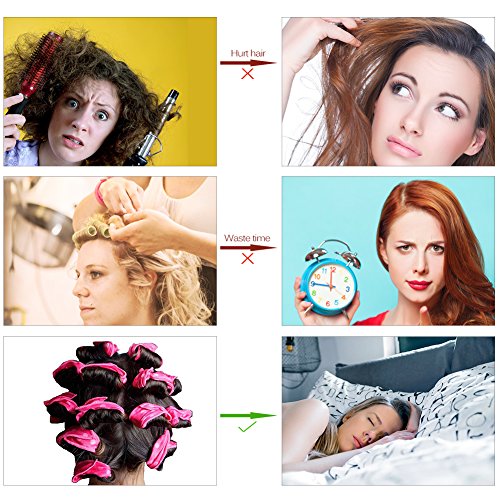 Modelador de cabelo, noite sono travesseiro pano espuma rolos de cabelo sem calor nenhum dano diy es