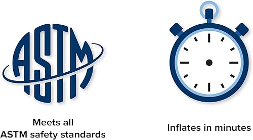 Miniatura 7 de Sportspower Big Wave 2 tobogán acuático inflable para exteriores con piscina y pared de escalada, además de soplador de aire eléctrico incluido,