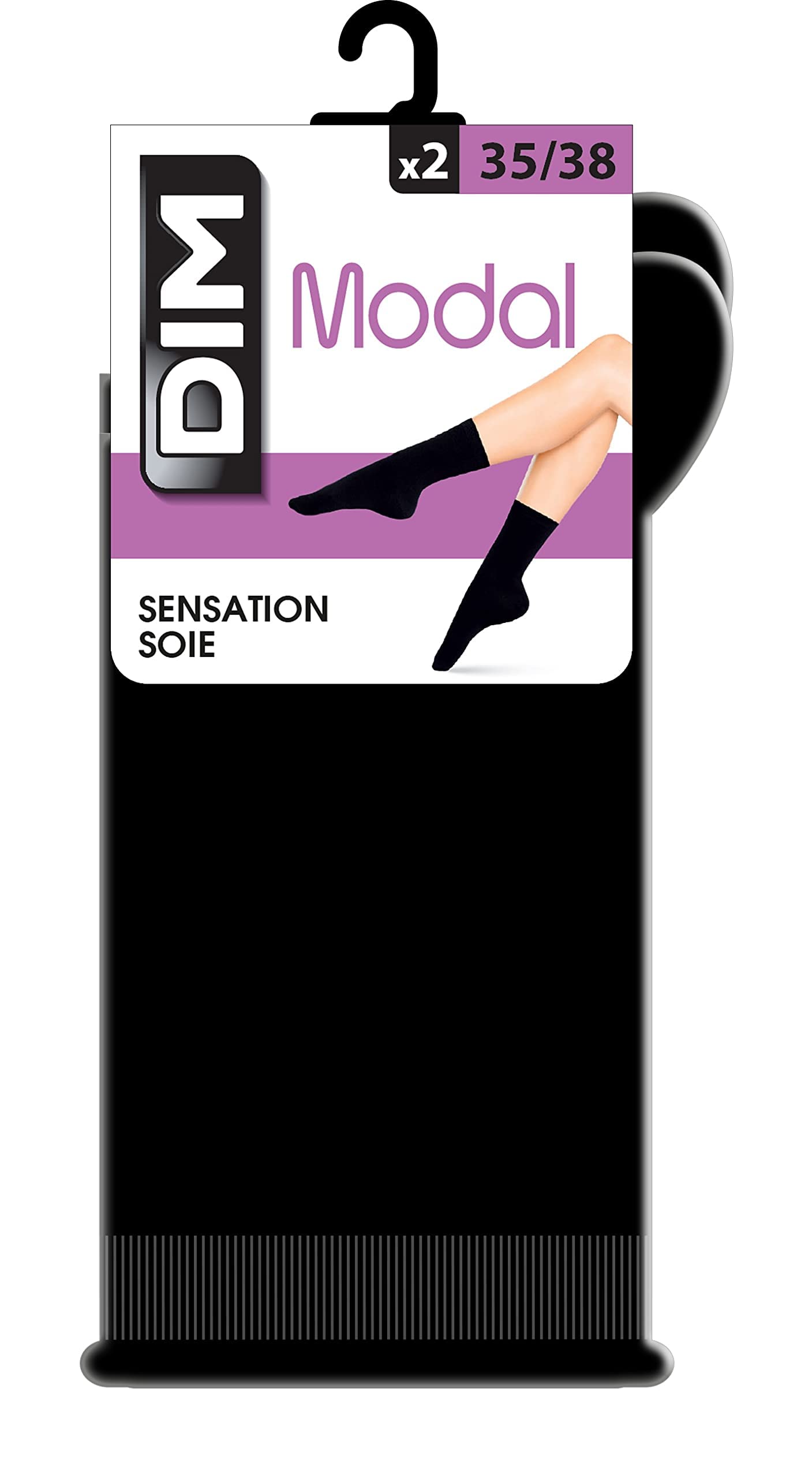 Dim Damen Socken Modal Sensation Seide x2 Schwarz 39-42