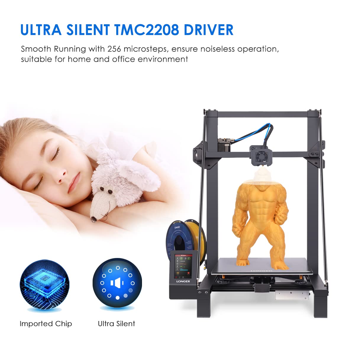 Amazon | より長いアップグレード LK5 3Dプリンター FDM Lサイズ 3D 