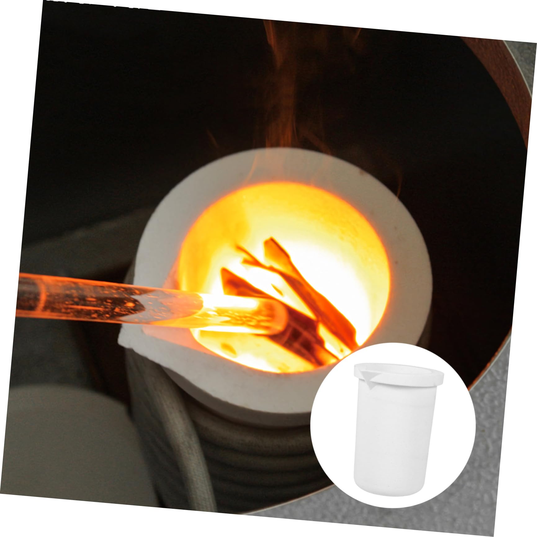iplusmile Schmelztiegel-Tiegelbecher aus Keramik, Hochtemperaturbeständig Tiegelschale zum Schmelzen von Guss Raffiniert Gold Silber Kupfer Schrott Schmuck, 2kg