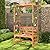 HAPPYGRILL Patio Garden Arbor with Bench, Wooden Garden Arch w/Pergola & 2 Trellises for Climbing Plants Vines Grapes, 48''W x 75''H 2-Person Outdoor Bench for Wedding Party Ceremony Backyard