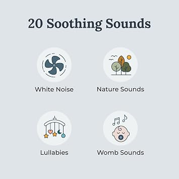 Yogasleep Baby Soundscene White Noise Sound Machine, 20 Relaxing Sounds & Lullabies, Starry Night Light Projector, Bedroom Decor for Infant, Toddler & Kids, Noise Canceling & Sleep Aid, Registry Gift