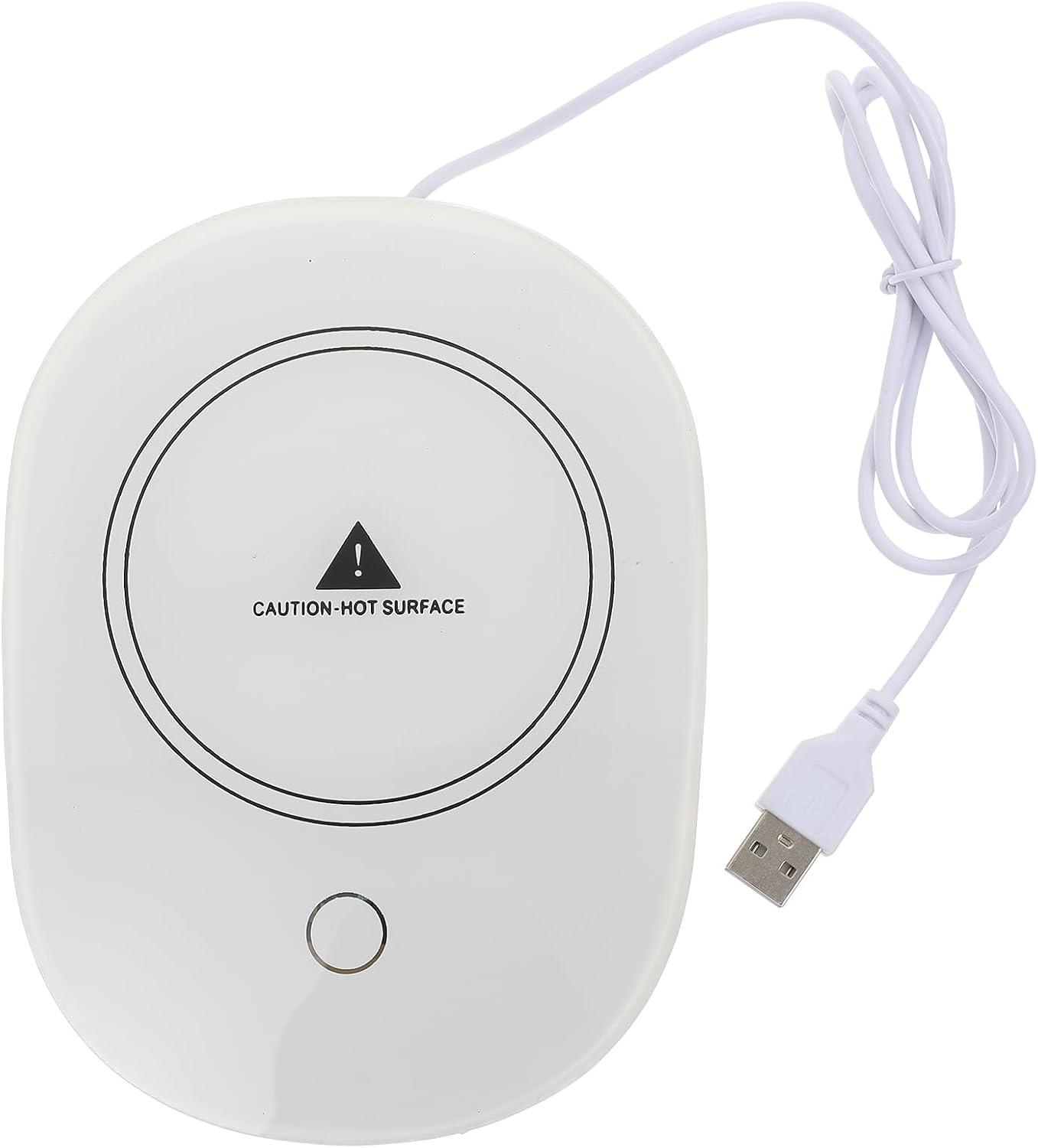USB Powered 55℃ Mug Warmer Coaster for Desk, Compact Electric Cup Heating Pad for Coffee, Tea, and Hot Drinks, Portable Desktop Beverage Warmer with Thermostatic Temperature Control