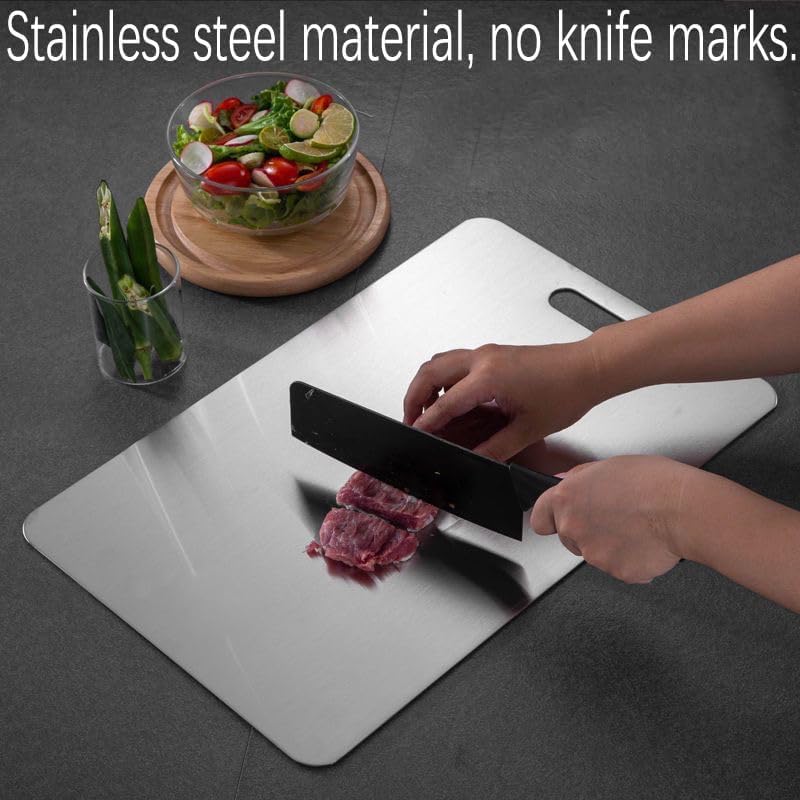 Titanium Cutting Board, Stainless Steel Food Grade Cutting Board, Titanium Cutting Board for Kitchen, 14 * 10 Inch, Meat, Fruit, Vegetable Cutting Boards (14 x 10 inch) - Image 2