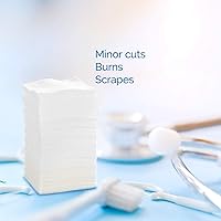 Vista 29 de JMU Almohadillas de gasa, 3000 almohadillas de gasa de 2 x 2, esponjas de gasa no tejidas de 4 capas, gasa multiusos