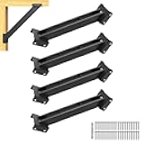 TAYORY 4 Pcs 45 Degree Angle Brackets, 4x4 Pergola Brackets Kit , for 4''x4'' Lumber (Actual: 3.6''x3.6'') , for Wooden Structures Such as Pergolas, Gazebos