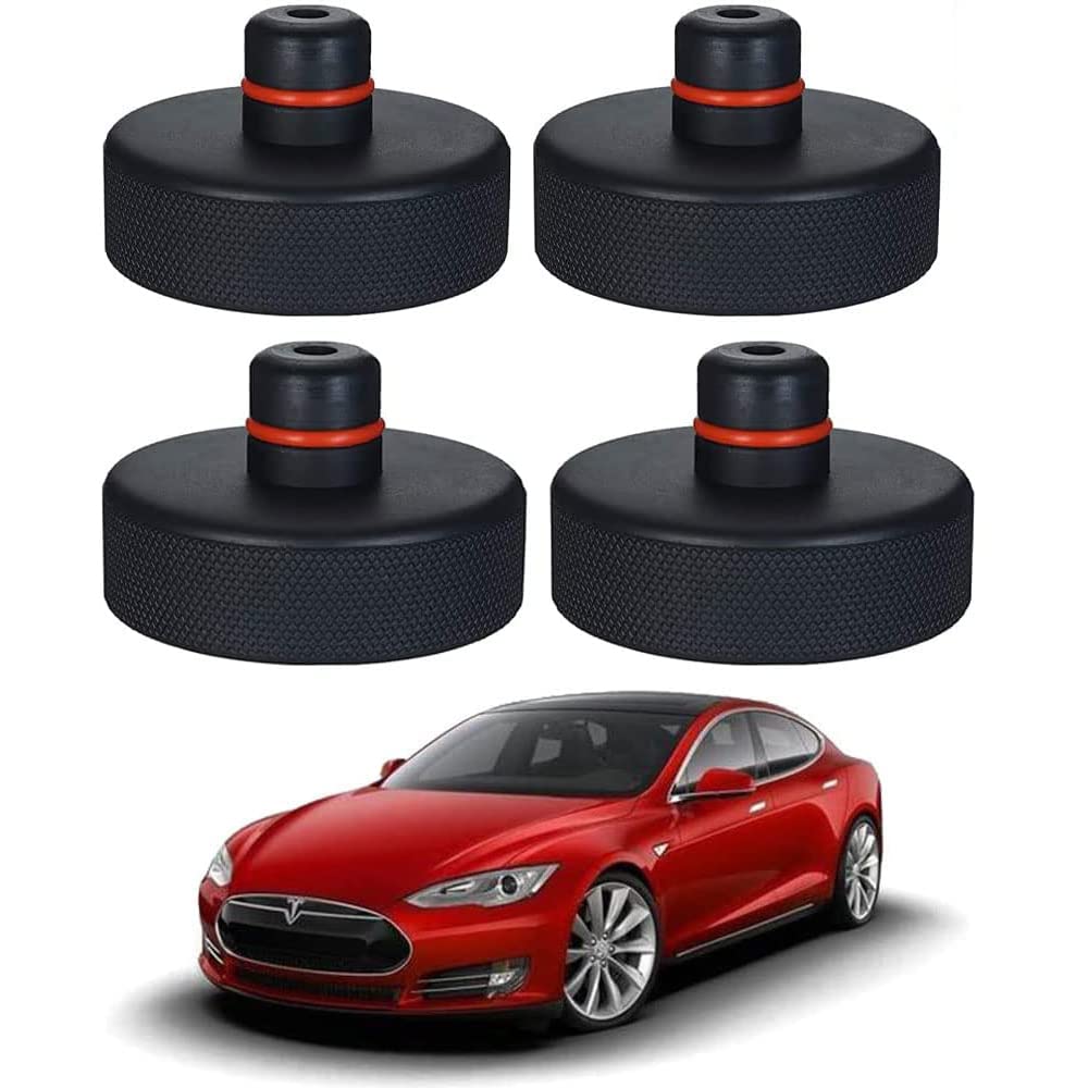 TOMVAES 4 Pack Jack Lift Point Pad Adapter Jack Lifting Pad Tool Chassis DedicatedSafety Raising Tesla Driving, Protect Car Jack from Damaging and Battery for Tesla Model 3/Y/S/X