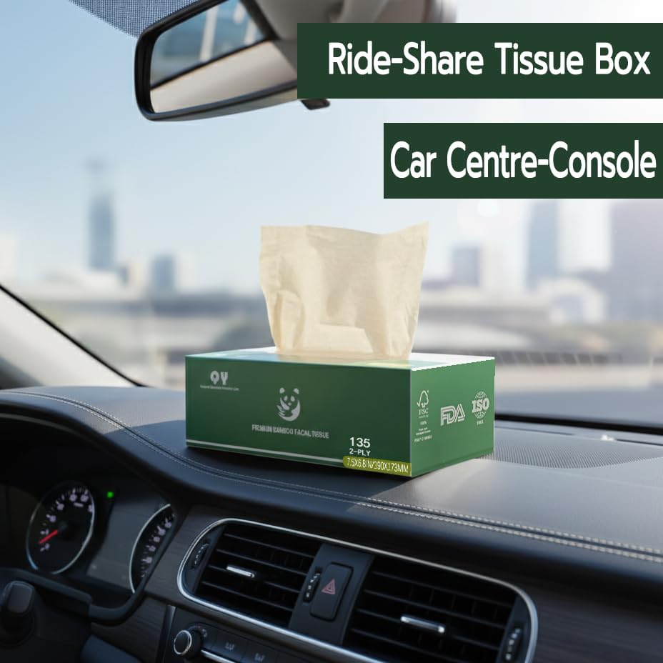 Unbleached Bamboo Facial Tissues - 12 Boxes of 100% Natural, Hypoallergenic, 134 Sh... - Image 6