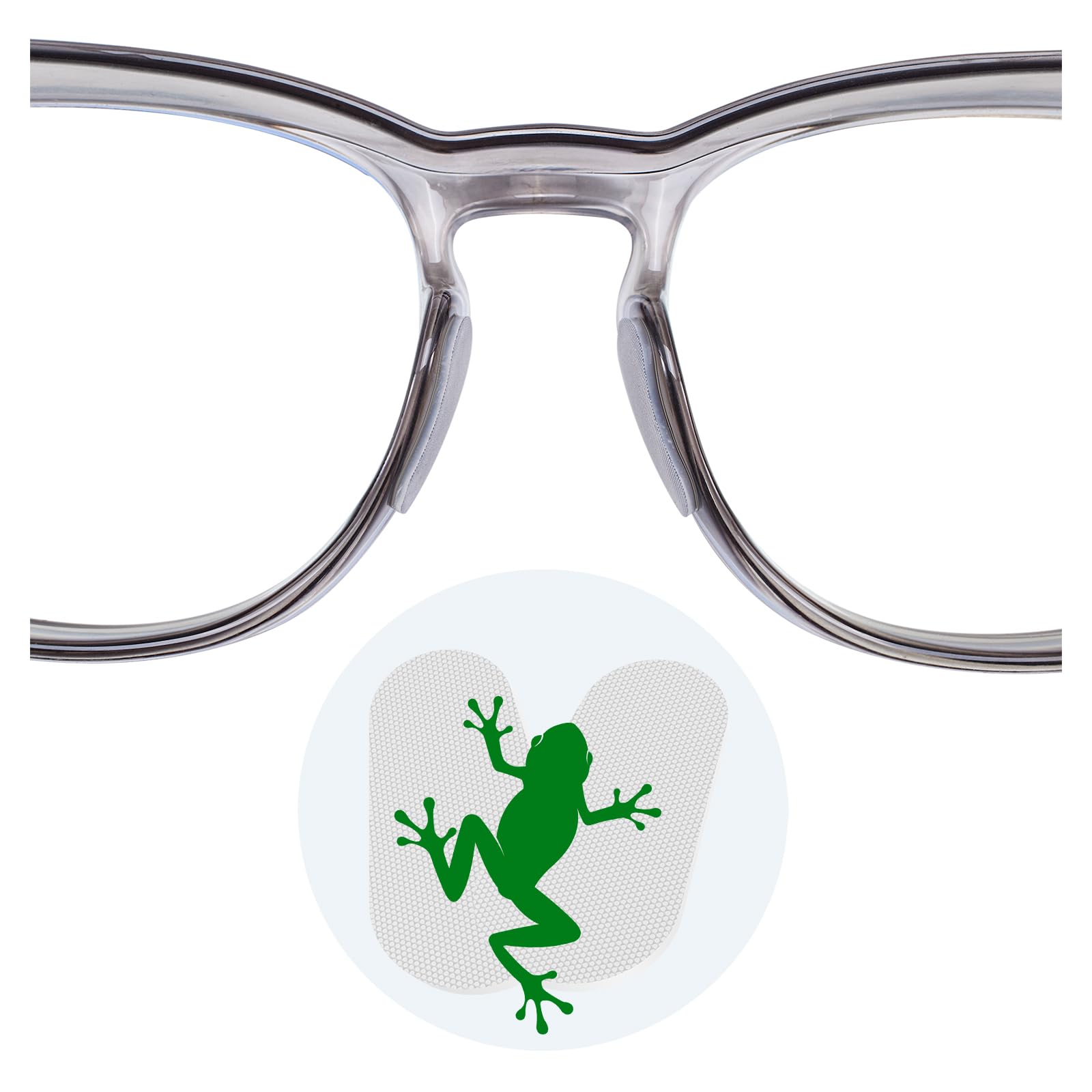 Fusanwin Eyeglass Nose Pads, 1mm Thk., Thousands of Frog-Inspired Microstructured Fibers, Anti Slip Soft Adhesive Silicone Nose Pads, Glasses Nose Pad