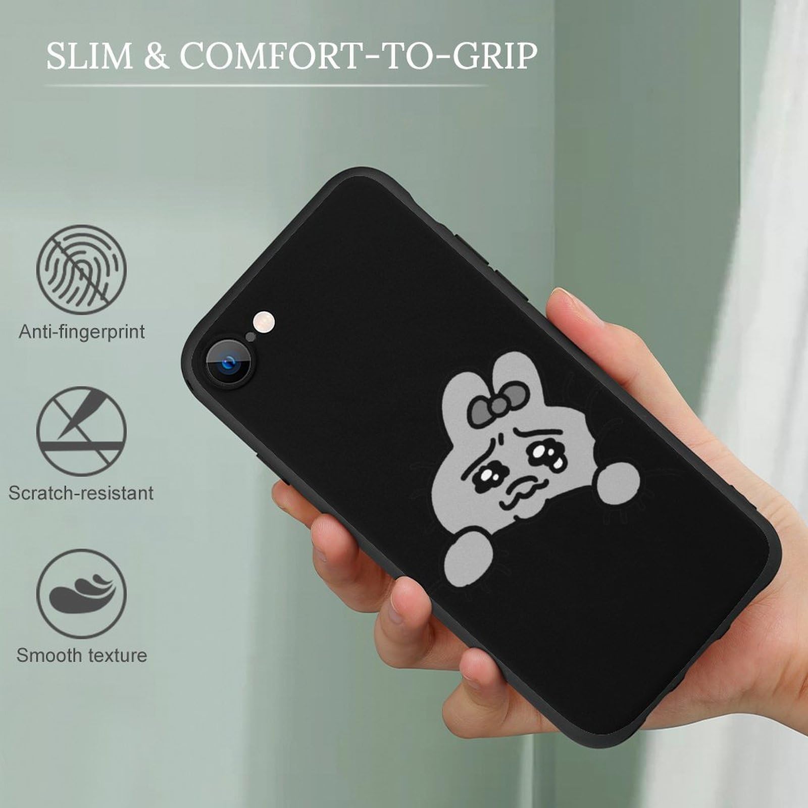 Amazon.co.jp: おぱんちゅうさぎ (むせび泣く) iPhone Se ケース  