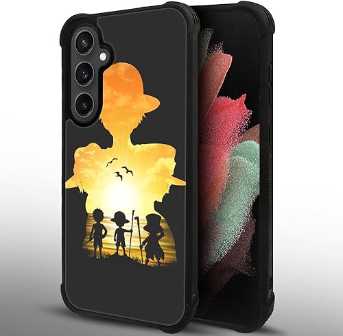 Miniatura 2 de CARLOCA Funda compatible con Samsung Galaxy S24 Plus, diseño de anime Golden Beach, ultra protección, a prueba de golpes, de silicona suave, TPU