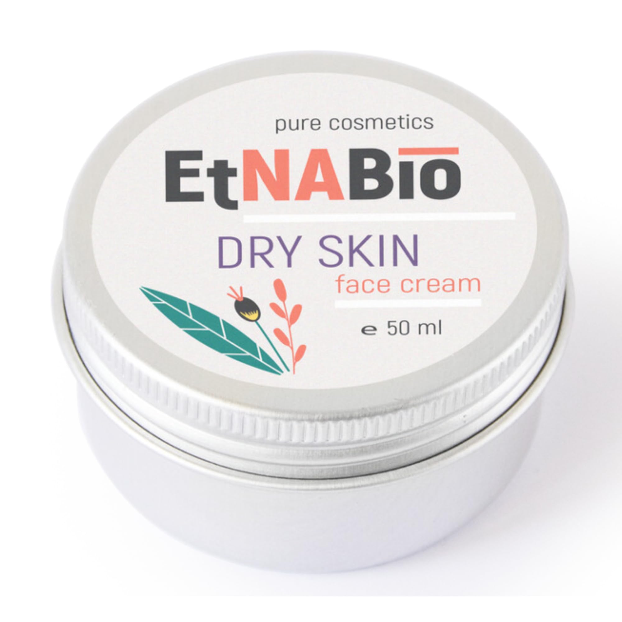 ELEK EtnaBIO Face Cream & Neck Cream with Mango Oil 50 ml, Dry Skin Face Care, Anti-Wrinkle Cream, Moisturising Cream