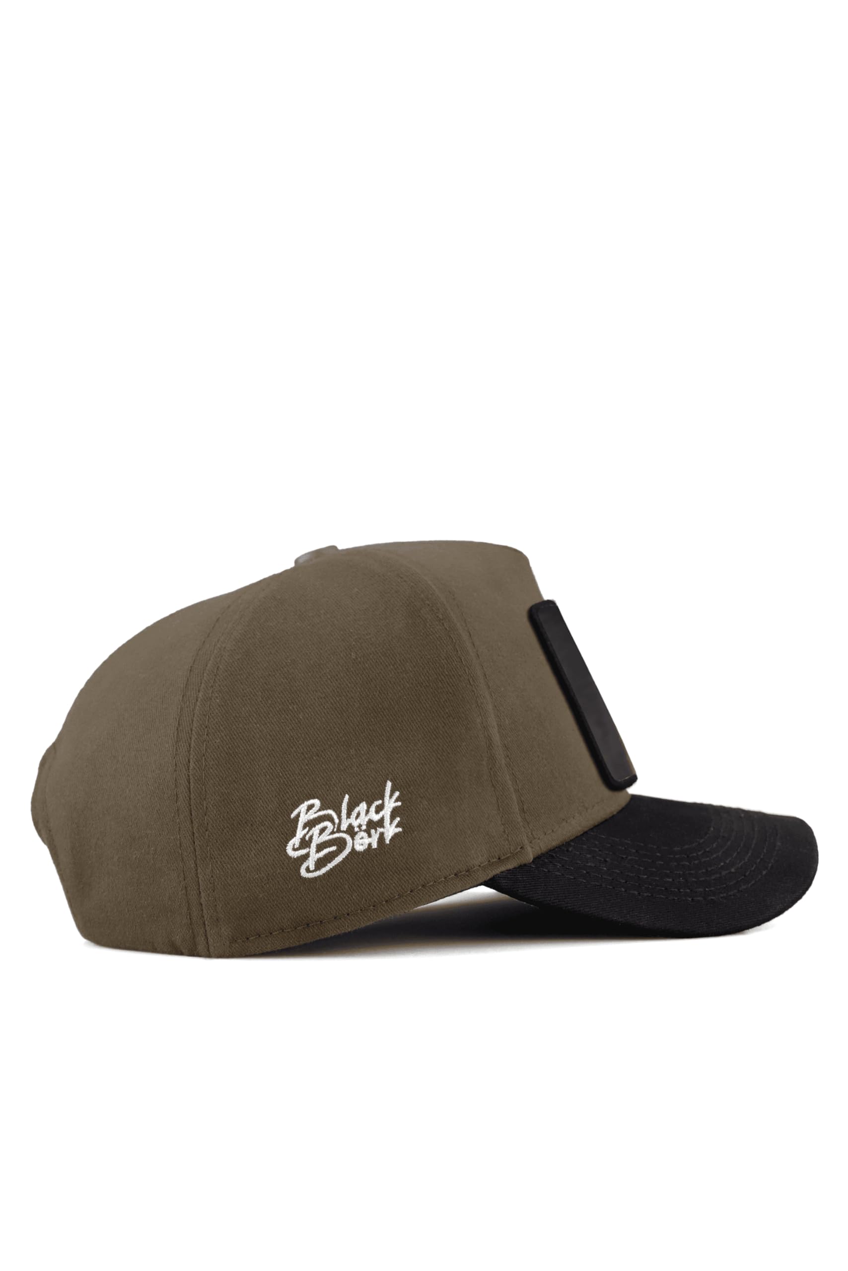 Gorra de Béisbol Premium Negro - Caqui con Parche Perro Doberman