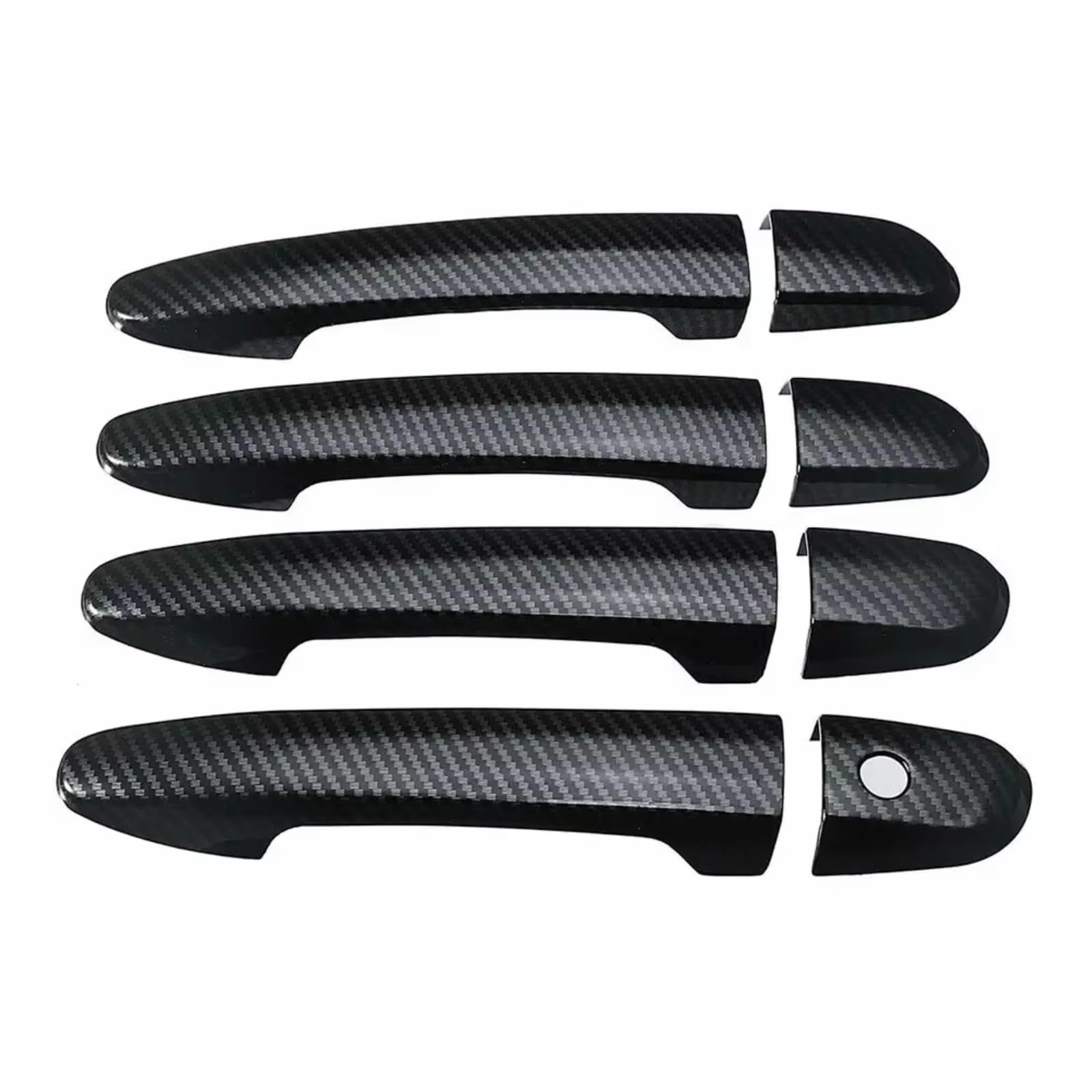 Qdzvalumv Normal Carbon Car Door Handles Cover Shell Compatible With Mazda For Cx3 Cx5 2014-2019 Car Exterior Door Handle Cover Trim Decoration Upgrade Outer Cap Shell Set(Normal Carbon)