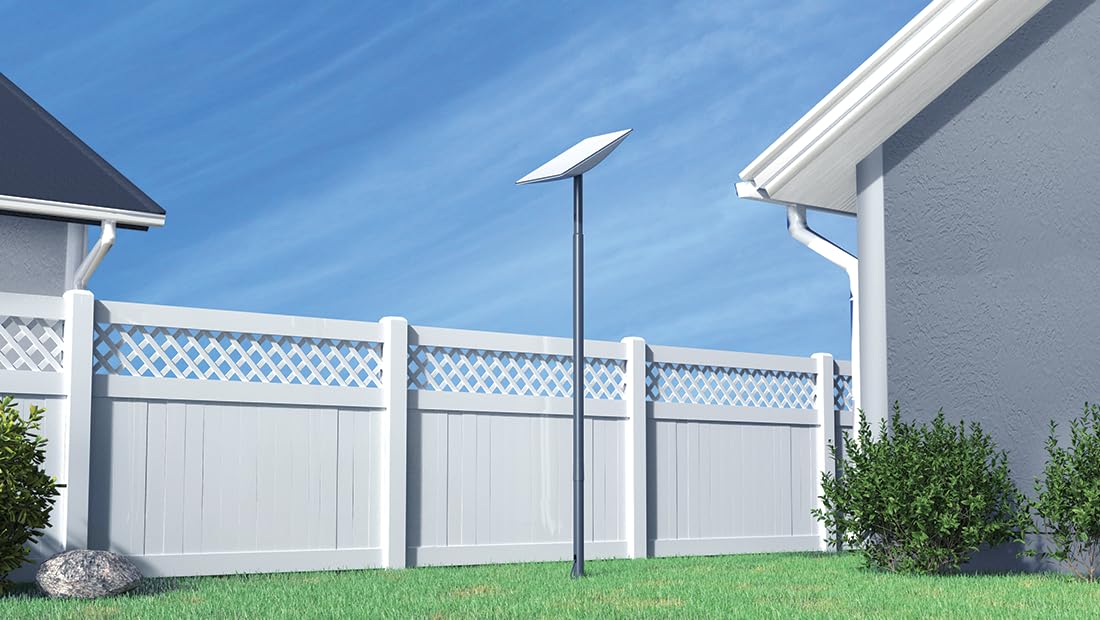 Generic Ground Pole Mount for Starlink Gen 2 / V2 Rectangular Starlink Dish, Gray