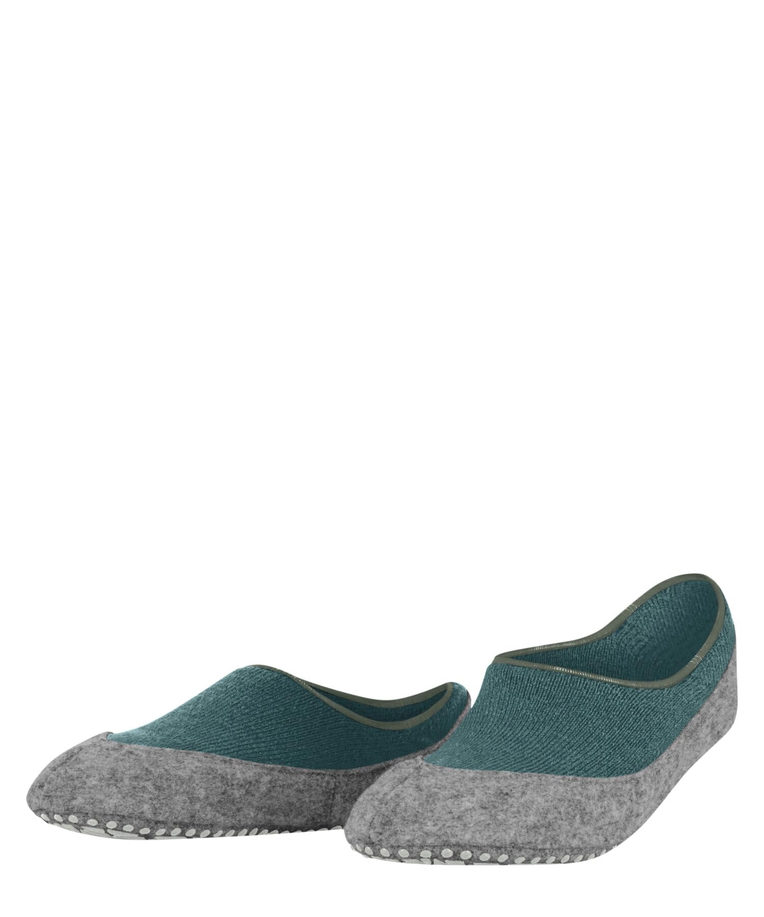 FALKE Damen Stoppersocken Cosyshoe Invisible W Hp Wolle rutschhemmende Noppen 1 Paar, Grün Neptun 7476, 39/40 EU
